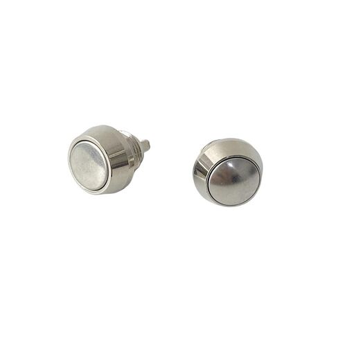 12mm DIY Reset Metal Push Button Switch 1A Spherical Ball Head Copper Plated Nickel Car Horn Door Control(Flat Head,1pc) in Saudi Arabia
