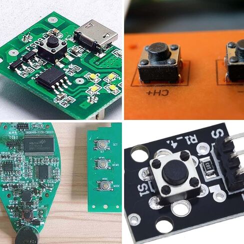 120 قطعة 6 مللي متر 4 دبوس مايكرو لحظة اللمس مفتاح بـزر دفع سريع اللباقة زر 6x6x5mm in Kuwait