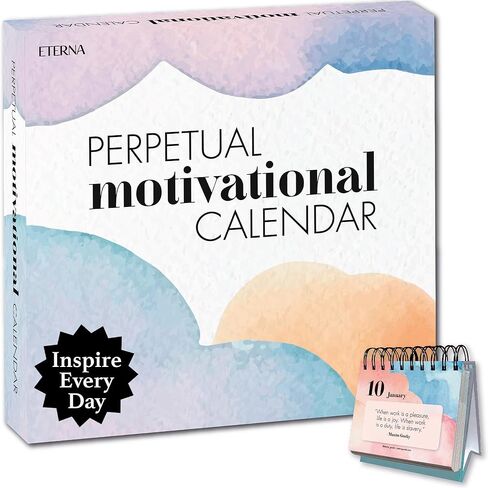 Motivational Perpetual Daily Desktop Calendar | 365 Inspirational Positive Quotes for Home or Office, Affirmations to Motivate, Uplift, and Encourage For Every Day of The Year | Great Gift To Improve Mindfulness for Women, Men, & Coworkers in Saudi Arabia