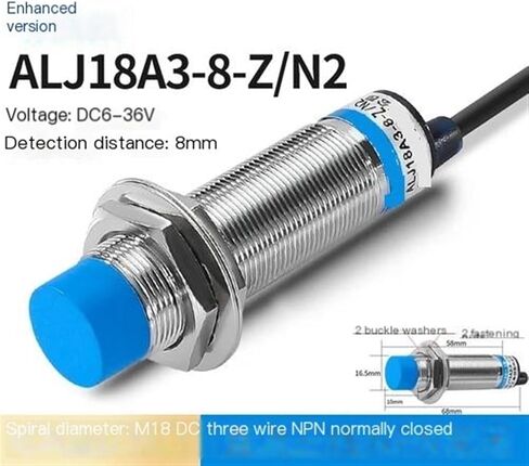 1pcs Inductance Proximity Switch LJ18A3-8-Z/AX Sensor 24V DC Three-Wire NPN Normally NC M18(LJ18A3-8-Z AX A) in Saudi Arabia