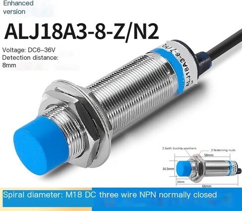 1pcs Inductance Proximity Switch LJ18A3-8-Z/AX Sensor 24V DC Three-Wire NPN Normally NC M18(LJ18A3-8-Z AX A) in Saudi Arabia
