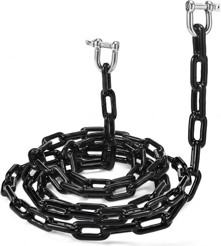 PVC Coated Boat Anchor Chain 1/4 Inch x 4 ft or 5 ft Anchor Chain for Boats with Stainless Steel Shackles Boat Safety for Kayak in Kuwait