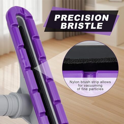 101446 أداة أرضية EZ Glide لمكنسات الظهر ProTeam 10 QT و6 QT وHoover Commercial C2401 - 1.5 بوصة تناسب عصا اقتران الجوز - رأس فرشاة نايلون متعدد الأسطح للأرضيات الصلبة والسجاد منخفض الوبر، 14 بوصة in Kuwait