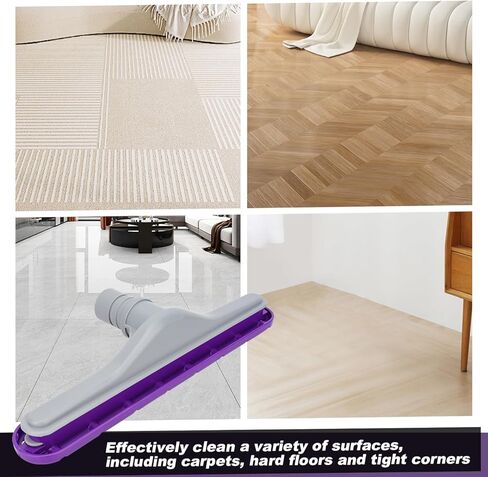 101446 أداة أرضية EZ Glide لمكنسات الظهر ProTeam 10 QT و6 QT وHoover Commercial C2401 - 1.5 بوصة تناسب عصا اقتران الجوز - رأس فرشاة نايلون متعدد الأسطح للأرضيات الصلبة والسجاد منخفض الوبر، 14 بوصة in Kuwait