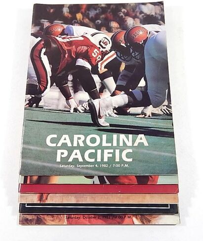 Lot of (6) Different 1981 to 1983 Carolina College Football Programs - NFL Programs in Saudi Arabia