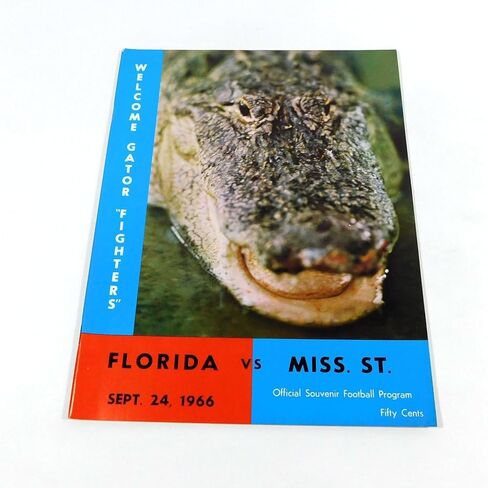 1966 Mississippi State at Florida College Football Program 9-24-66 - College Programs in Saudi Arabia