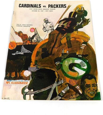 1967 Bay Packers في برنامج سانت لويس كاردينالز لكرة القدم NFL 10-30-67 - برامج NFL in Saudi Arabia
