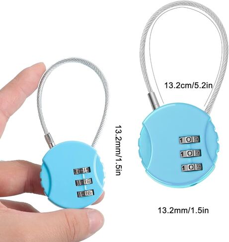 4 Pack Combination Lock, 3 Digit Padlock Combination Waterproof Locker Lock Luggage Suitcase Padlock for Travel School Gym Backpack in Saudi Arabia