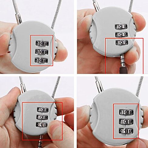 4 Pack Combination Lock, 3 Digit Padlock Combination Waterproof Locker Lock Luggage Suitcase Padlock for Travel School Gym Backpack in Saudi Arabia
