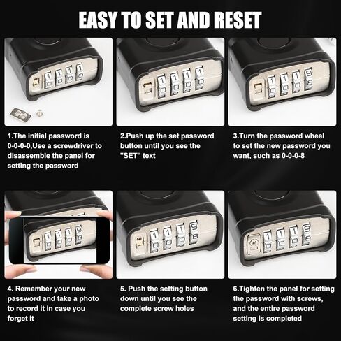 2 Pack Long Shackle Heavy Duty Outdoor Padlock, One-Key Unlocking, Diyife 4 Digit Combination Padlock with Anti-Pick 8mm Shackle, Anti-Error Design Suitable for Garage, Gate, Garden, Fence in Saudi Arabia