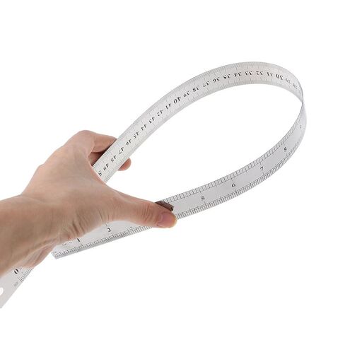 مسطرة معدنية عملية مقاس 24 بوصة/60 سم مع بوصة وتخرج سم من الفولاذ المقاوم للصدأ للمصممين المهندسين in Kuwait