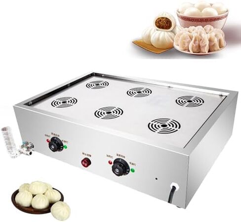 High Efficiency 4000W Electric Steamed Bun Machine, 13.5L Commercial Steamer, Adjustable 30-110℃ Temperature Control for Restaurants & Bakeries in Saudi Arabia