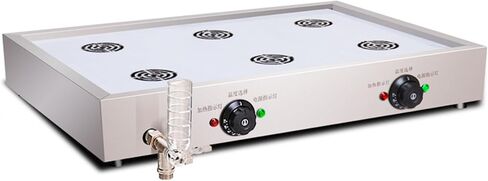 Temperature Control Household Steamed Bun Steamer 4000W Stainless Steel Commercial Food Warmer Easy to Clean and Corrosion-Resistant for Hotel, School,4 Holes in Saudi Arabia