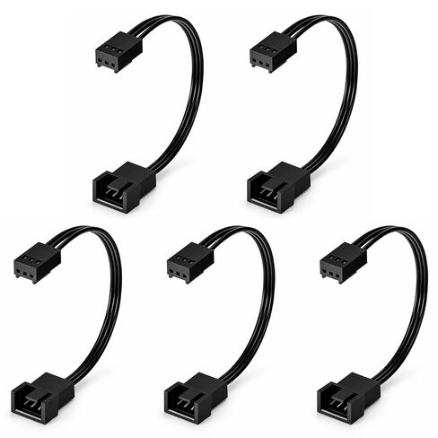 5 حزم من 4pin PWM إلى 3pin كابل محول مروحة قياسي، 3 Pin / 4-Pin Pc Fans تمديد كابل PWM Fan كابلات التحكم في درجة الحرارة للكمبيوتر in Saudi Arabia