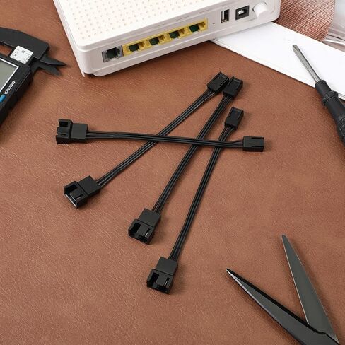 5 حزم من 4pin PWM إلى 3pin كابل محول مروحة قياسي، 3 Pin / 4-Pin Pc Fans تمديد كابل PWM Fan كابلات التحكم في درجة الحرارة للكمبيوتر in Saudi Arabia