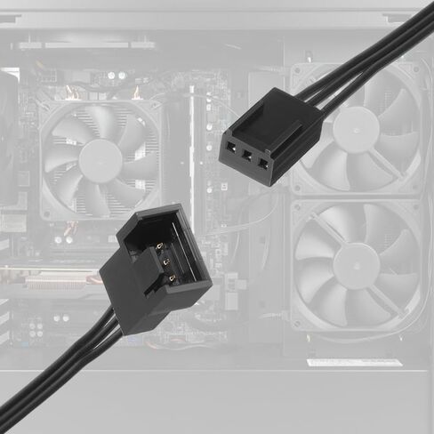 5 حزم من 4pin PWM إلى 3pin كابل محول مروحة قياسي، 3 Pin / 4-Pin Pc Fans تمديد كابل PWM Fan كابلات التحكم في درجة الحرارة للكمبيوتر in Saudi Arabia