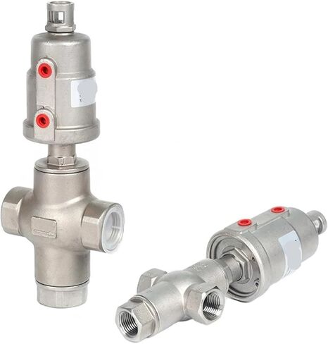 1/2 "3/4" 1 "صمام مقعد زاوية هوائي ثلاثي الاتجاهات لولبة داخلية من الفولاذ المقاوم للصدأ صمام بخار بدرجة حرارة عالية(1) in Kuwait