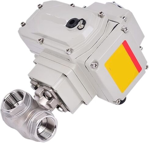 DN15-50 صمام كروي ثلاثي الاتجاه من الفولاذ المقاوم للصدأ Q941/45F-16P T/L صمام كروي ذو لولبة داخلية DC24V AC220V (نوع 1، DC24V_L) in Kuwait