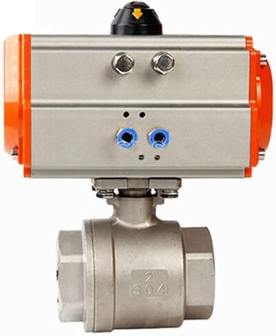 DN50 قطعتين صمام كروي هوائي عالي المنصة 304 من الفولاذ المقاوم للصدأ صمام كروي هوائي مزدوج المفعول in Kuwait