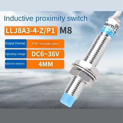 1pcs inductive Proximity Switch LLJ8A3-4-Z/P1 Metal Sensor DC PNP Three Wire Normally NO 6-36VDC(NPN NO) in Saudi Arabia