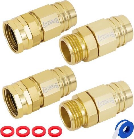 Metal 5/8" Garden Hose Connector Repair Fittings, Premium Aluminum-Alloy Male&Female End-Hose Mender, 5/8inch Water Hose End Coupler Replacement, 2 sets Garden Telescopic Hose end Adapter in Saudi Arabia