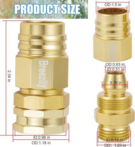 Metal 5/8" Garden Hose Connector Repair Fittings, Premium Aluminum-Alloy Male&Female End-Hose Mender, 5/8inch Water Hose End Coupler Replacement, 2 sets Garden Telescopic Hose end Adapter in Saudi Arabia