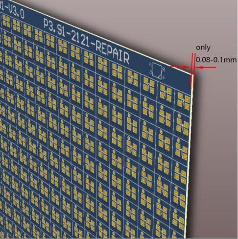 P3.91 سلسلة حلبة ورقة LED وحدة PCB وسادة إصلاح P3.91-2121/2020 /1818/1919/1921 120X120 مللي متر وسادة ورقة لإصلاح PCB أثناء التثبيت in Kuwait