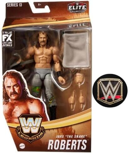 WWE Elite Legends Collection 6-inch Articulated Action Figure Series (Jake The Snake Roberts - Series 13 Chase) in Saudi Arabia