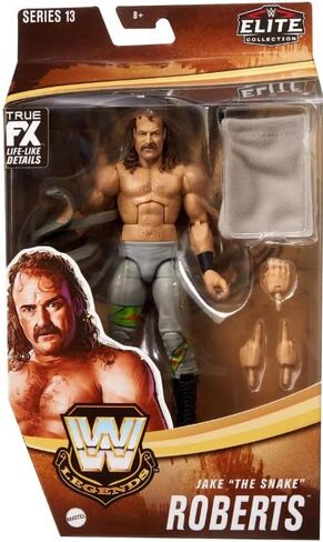 WWE Elite Legends Collection 6-inch Articulated Action Figure Series (Jake The Snake Roberts - Series 13 Chase) in Saudi Arabia