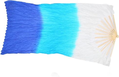 Belly Dance Fans, 1.5m Silk Fan with Radiant Effects Artificial Silk Belly Dance Fan, Tricolor Square Dancing Fan for Dance Performances and Practices in Saudi Arabia