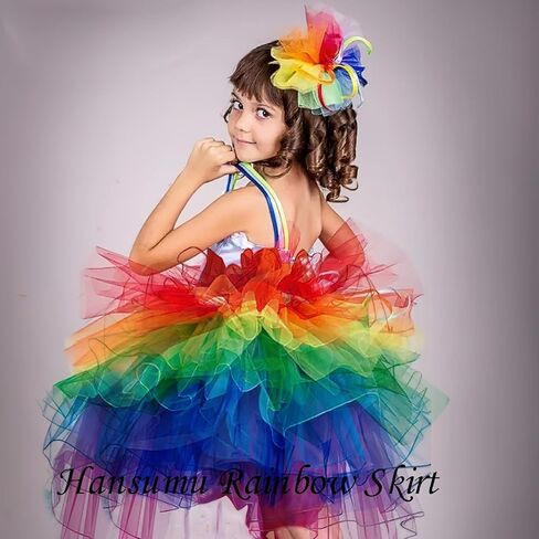 قوس قزح توتو تنورة فخر قوس قزح ذيل ملون الطبقات الدانتيل تنورة صخب الرقص تول توتو تنورة مع شريط قابل للتعديل للنساء الفتيات فخر LGBTQ موكب ديكور حفلات الهالوين كرنفال زي in Kuwait