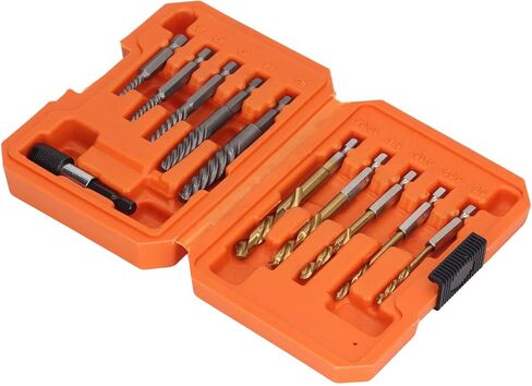 Jeanoko 11 Piece Screw Extractor Set, Strong High Speed Steel Screw Remover Tool for Various and Bolts in Saudi Arabia
