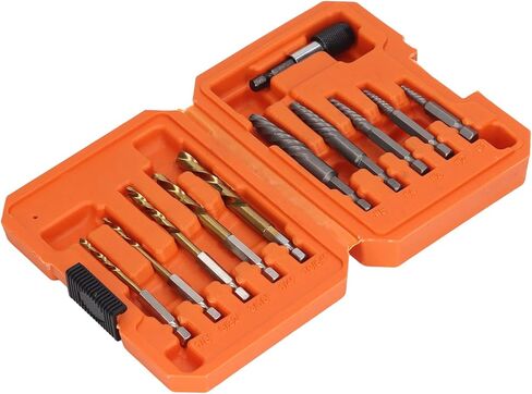 Jeanoko 11 Piece Screw Extractor Set, Strong High Speed Steel Screw Remover Tool for Various and Bolts in Saudi Arabia
