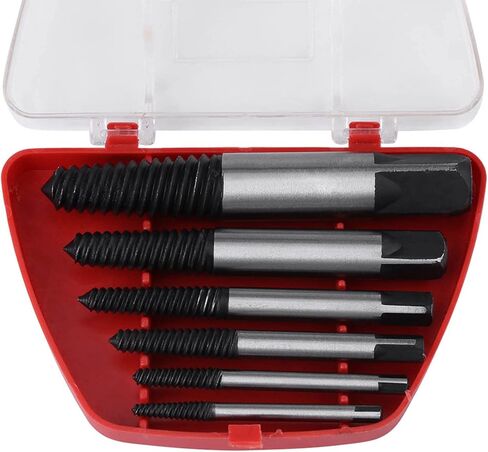 6pcs Highquality Damaged Screw Extractor Set for Household Maintenance, Strong Torque Stud Remover Kit for Wood and Machine Screws in Saudi Arabia