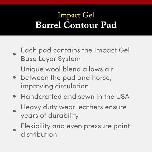 Impact Gel 28" Barrel Contour Saddle Pad in Kuwait