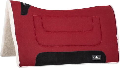 Classic Equine Performance Trainer Saddle Pad, Felt Top, Maroon in Saudi Arabia
