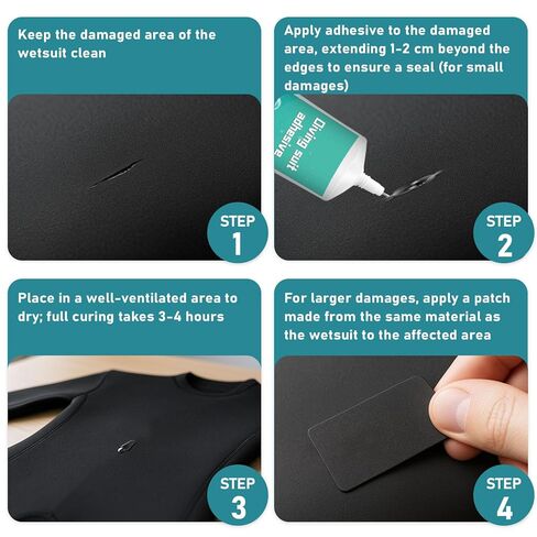 120g Wetsuit Glue Repair Kit Resists Saltwater and Repeated Stretching, and is Specifically Designed for Repairing Wading Pants, Wetsuits, PVC Inflatable Boats, Vinyl, and Outdoor Equipment in Saudi Arabia