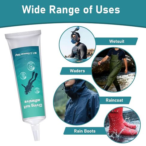 120g Wetsuit Glue Repair Kit Resists Saltwater and Repeated Stretching, and is Specifically Designed for Repairing Wading Pants, Wetsuits, PVC Inflatable Boats, Vinyl, and Outdoor Equipment in Saudi Arabia