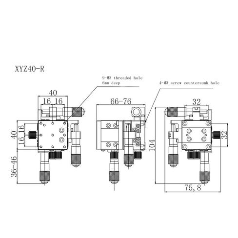 LD40-R fine-Tuning Platform for Displacement in Three Directions of XYZ axis in Kuwait