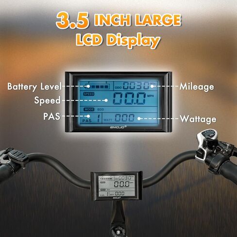EMOJO Bull 8.5" Low Step Through Electric Tricycle for Adults Up to 100 Miles Long Range Ebike Trike with Differential 500W 7 Speed 20MPH Three Wheel Electric Bike in Saudi Arabia