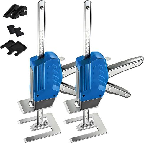 2 Pack Labor Saving Jack, Upgraded Furniture Lift with Debris-Proof Shield, Dual Release Mode (Step & Fast), 440lbs Capacity, 8.27" Lifting Height, for Home Repair, Door, Tile & DIY Project in Saudi Arabia