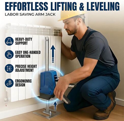 2 Pack Labor Saving Jack, Upgraded Furniture Lift with Debris-Proof Shield, Dual Release Mode (Step & Fast), 440lbs Capacity, 8.27" Lifting Height, for Home Repair, Door, Tile & DIY Project in Saudi Arabia