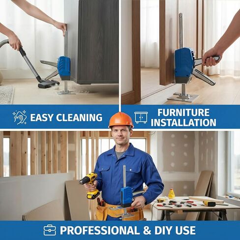 2 Pack Labor Saving Jack, Upgraded Furniture Lift with Debris-Proof Shield, Dual Release Mode (Step & Fast), 440lbs Capacity, 8.27" Lifting Height, for Home Repair, Door, Tile & DIY Project in Saudi Arabia