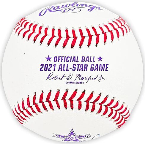 Salvador Perez Autographed Official 2021 All Star Game Logo Game Baseball Royals Beckett BAS Witness Stock #216044 in Saudi Arabia