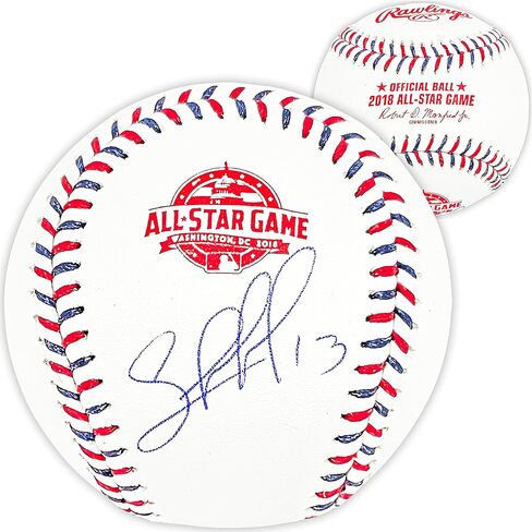 سلفادور بيريز موقعة رسميًا 2018 All Star Game Logo لعبة البيسبول Royals Beckett BAS Witness Stock #216043 in Saudi Arabia