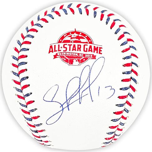 سلفادور بيريز موقعة رسميًا 2018 All Star Game Logo لعبة البيسبول Royals Beckett BAS Witness Stock #216043 in Saudi Arabia