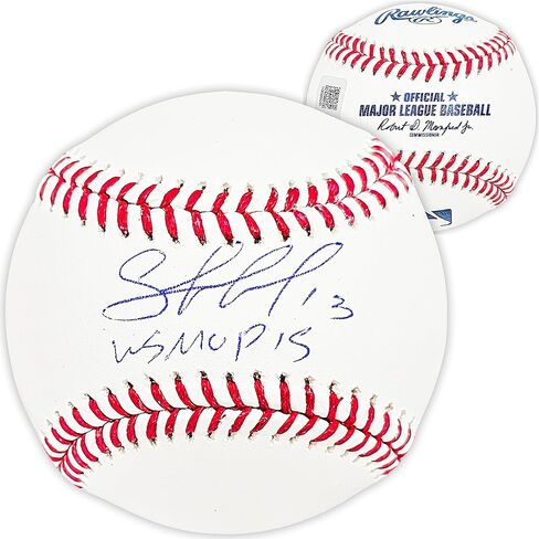 Salvador Perez Autographed Official M.L.B Baseball Royals "WS MVP 15" Beckett BAS Witness Stock #216047 in Saudi Arabia