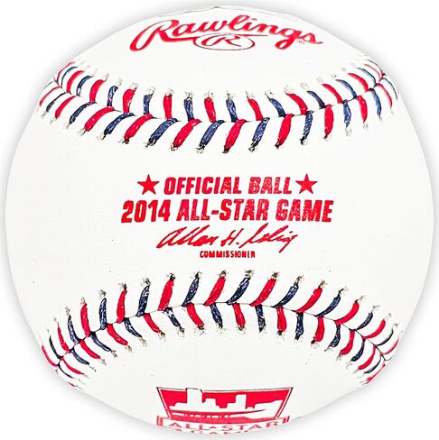 Salvador Perez Autographed Official 2014 All Star Game Logo Game Baseball Royals Beckett BAS Witness Stock #216040 in Saudi Arabia