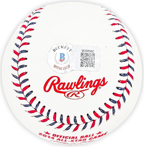 Salvador Perez Autographed Official 2014 All Star Game Logo Game Baseball Royals Beckett BAS Witness Stock #216040 in Saudi Arabia