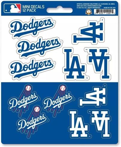 MLB - Los Angeles Dodgers 12 Count Mini Decal Pack in Saudi Arabia